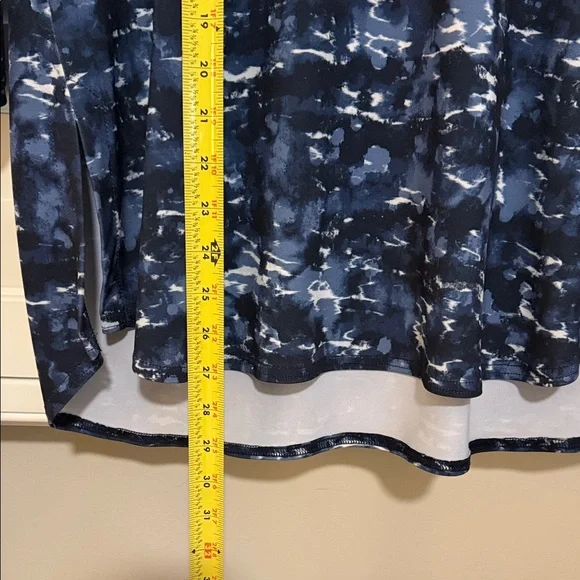 Sympli Blue Patterned Long Sleeve Top - Picture 4 of 5